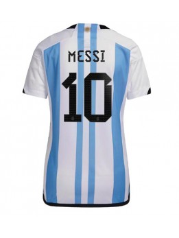 Argentina Lionel Messi #10 Replika Hemmakläder Dam VM 2022 Kortärmad